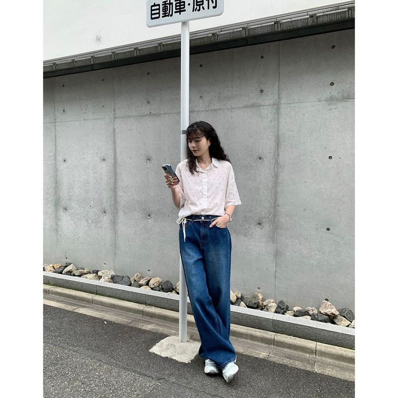 Palms Flower Blouse