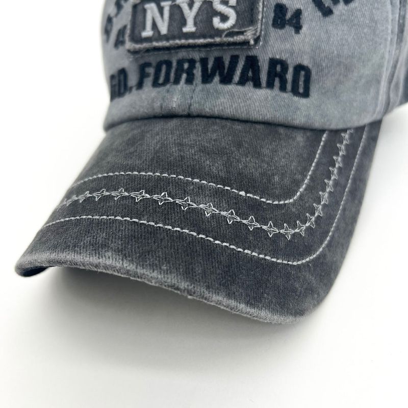 Y2K vintage stitch ball-cap (Gray)