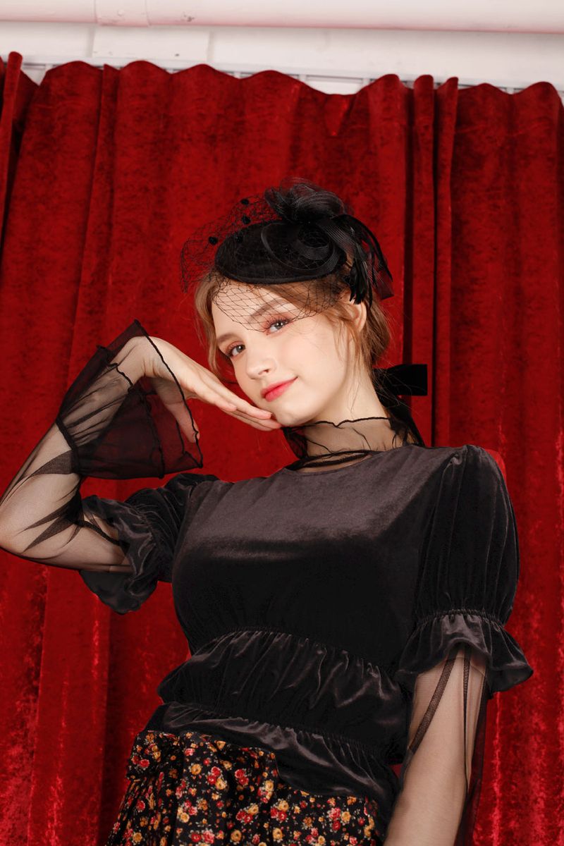 cattline(カトリーヌ)の「velvet ribbon blouse(Tops)」
