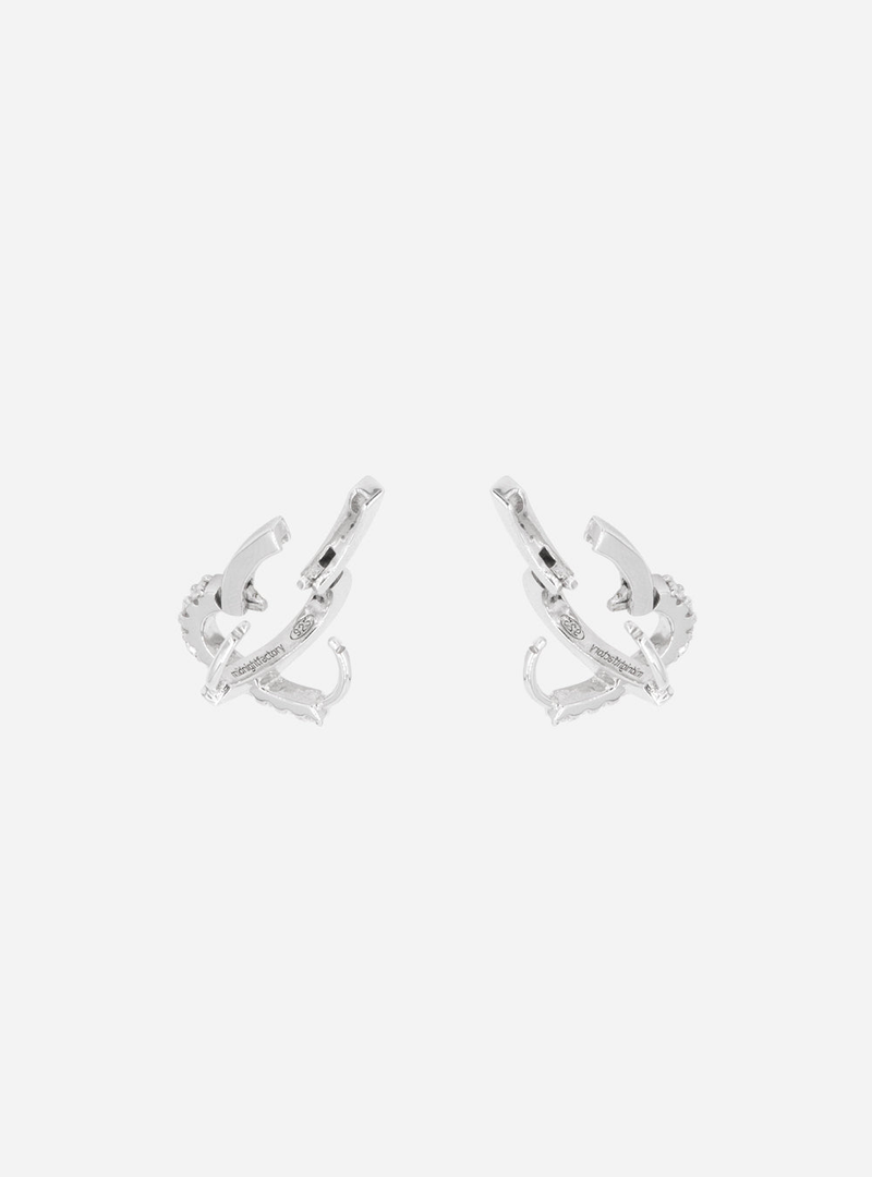 DUAL-HOOPS TANGLED TWO-WAY EARRINGS