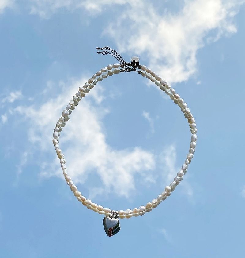 RUNDS(ランド)の「heart fresh-water pearl necklace(Accessories)」