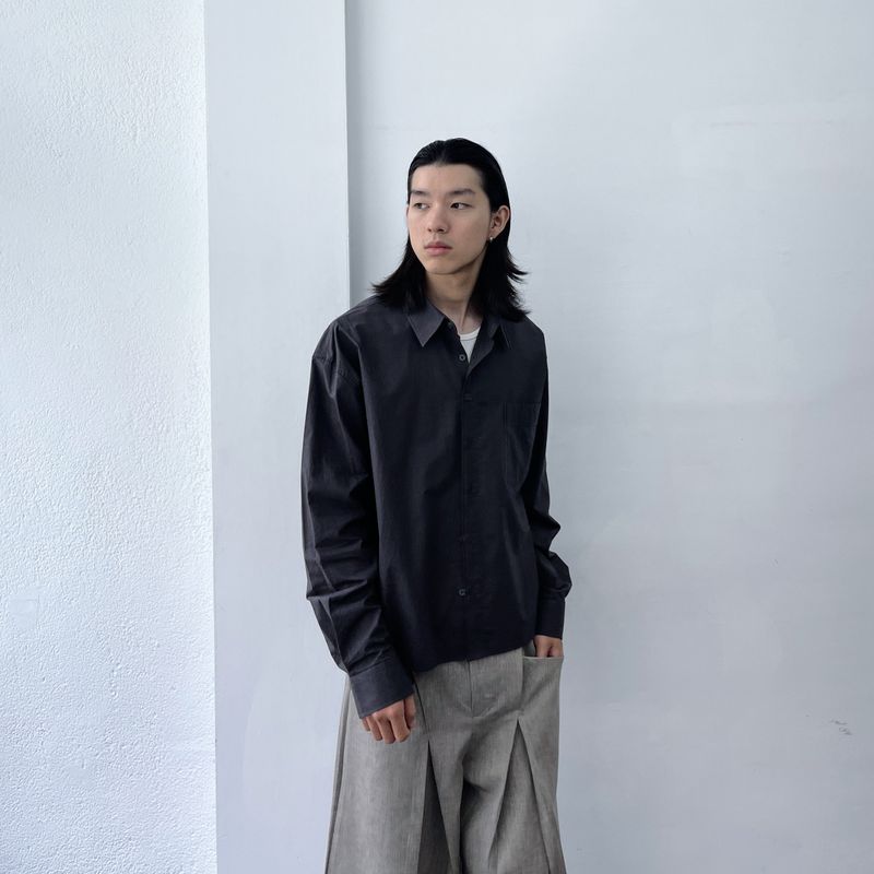 Charcoal Clean Pocket Shirt