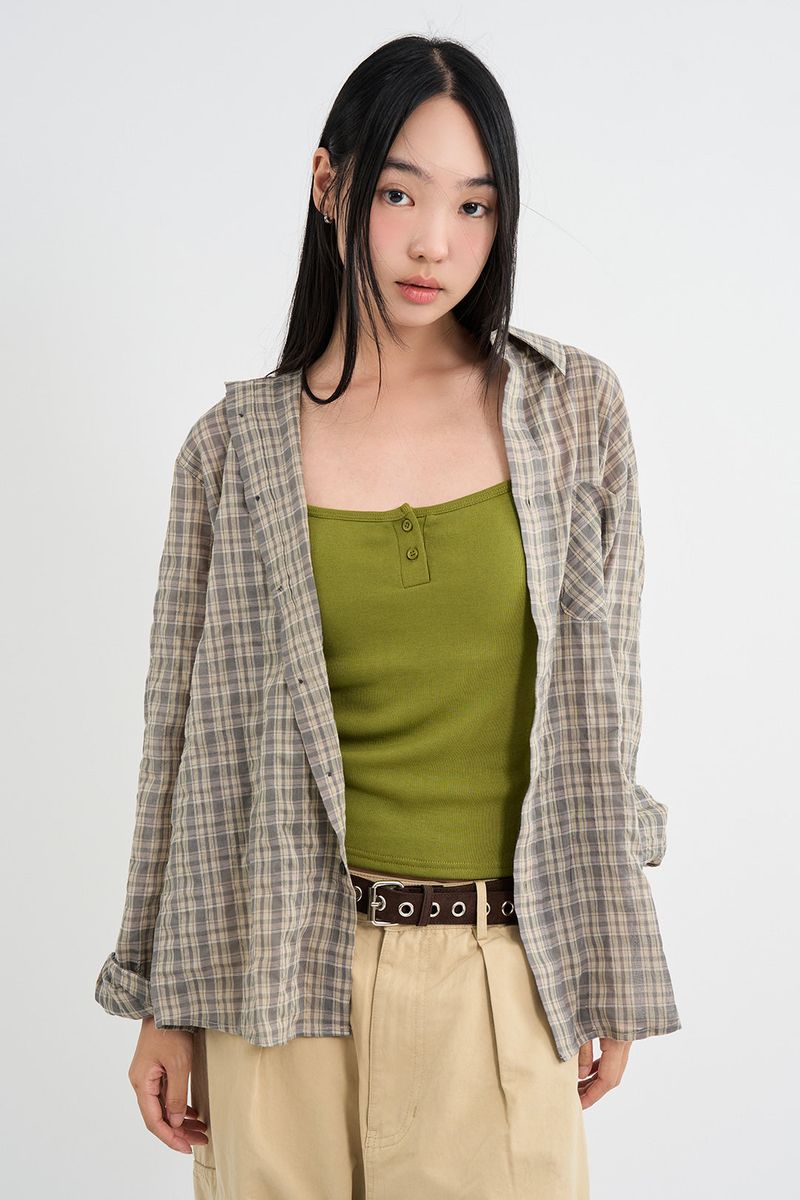 Raucohouse（ラウコハウス）の「Mar over check shirt（Tops）」