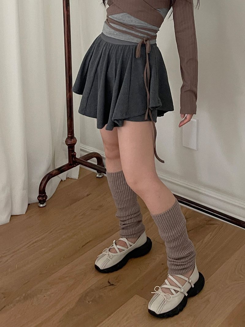 Romantic flared ballet pantskirt