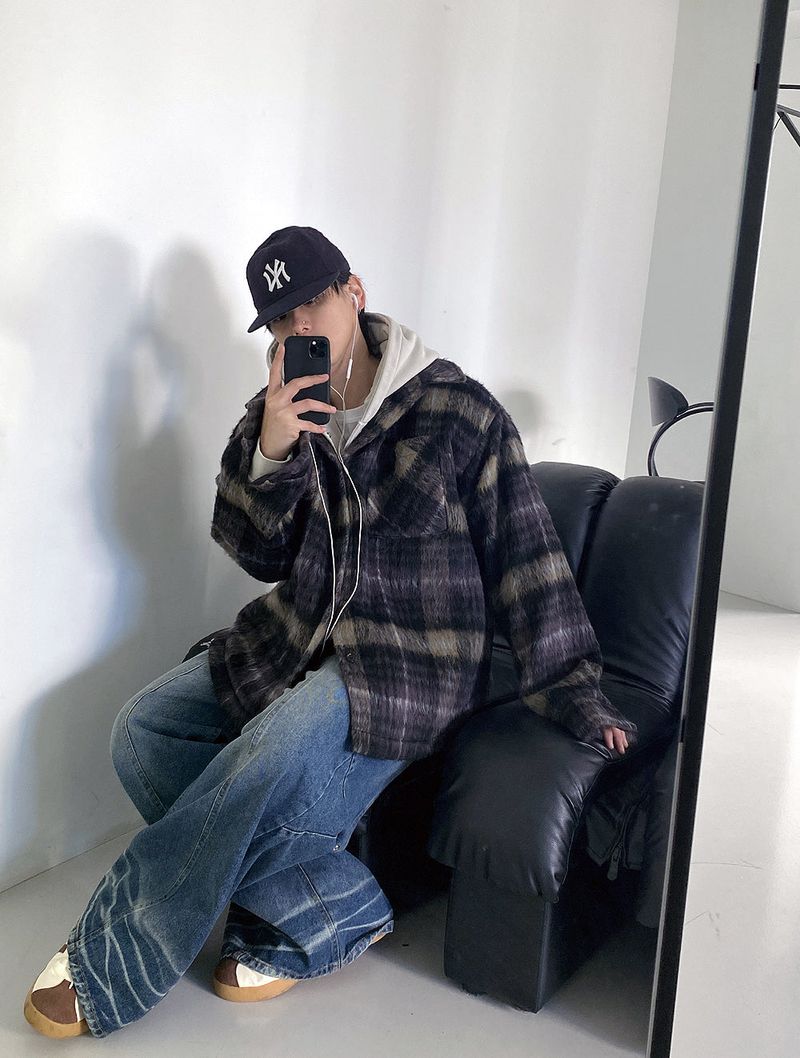 No.1020 T hairy check JK