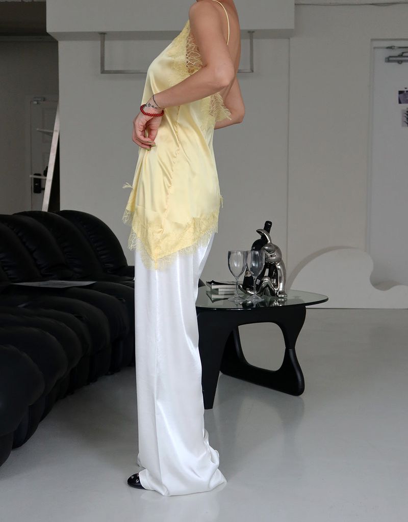 unbalanced lace bustier blouse