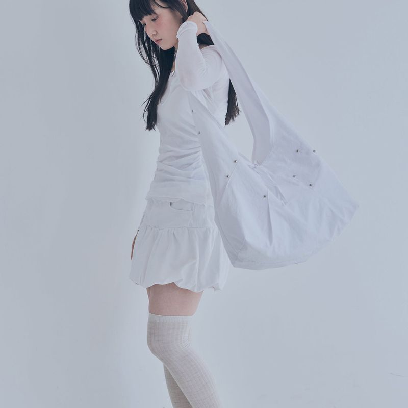 rivet cross bag (white)