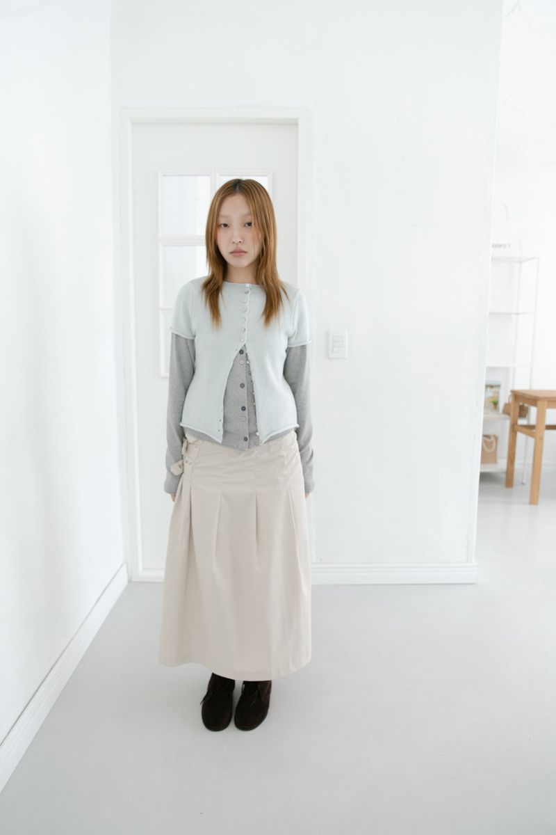 button point cotton cardigan(3colors)