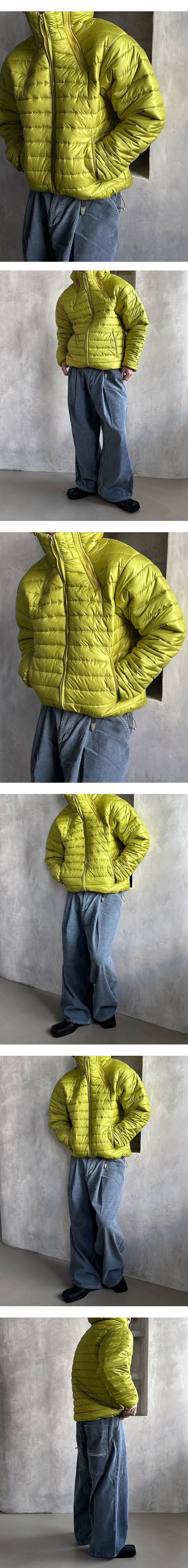 [UNISEX] Soft zipper light padding(3color)