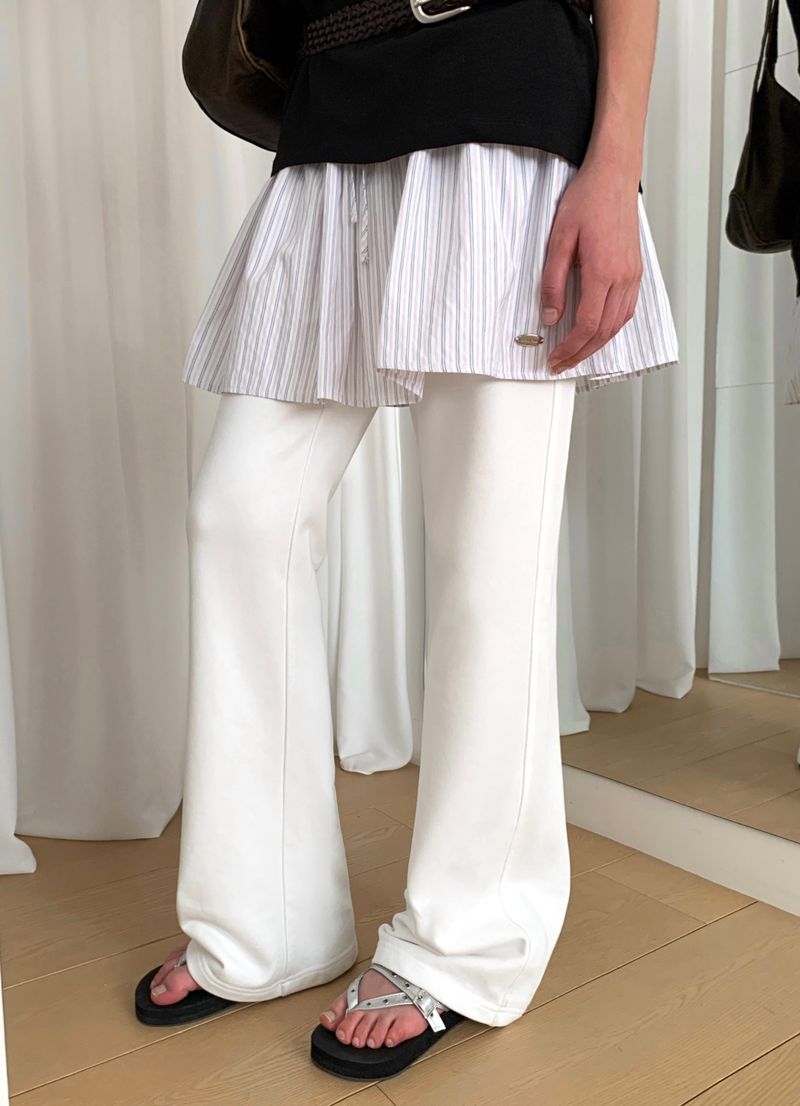 [ORIGINAL] Taili striped layered skirt