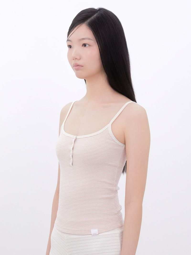 Stripe Button Sleeveless(PINK)