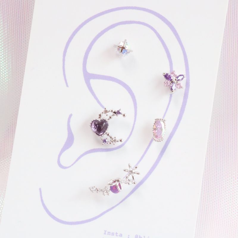[Styling] Purple Liky Piercing Set (5 set)