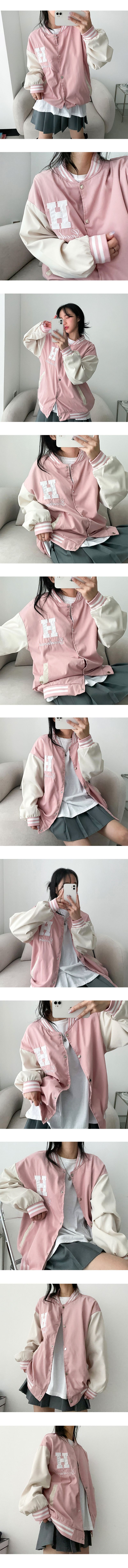 H lettering color jumper