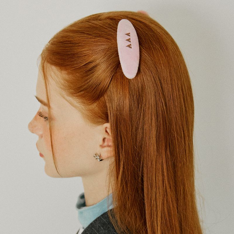 [SET] Logo Velvet Hairpin