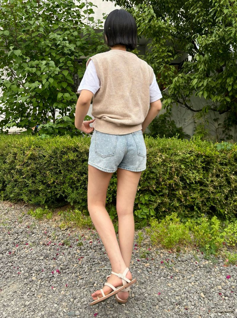 LIGHT BLUE DOT DENIM PANTS 21101