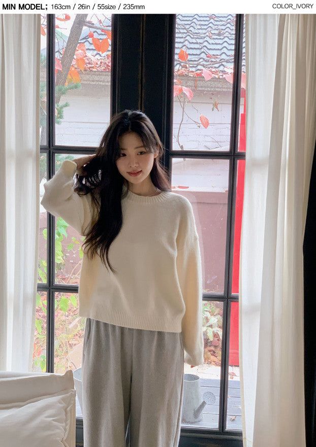 #Winter Pastel Soft Round Knit (3color)