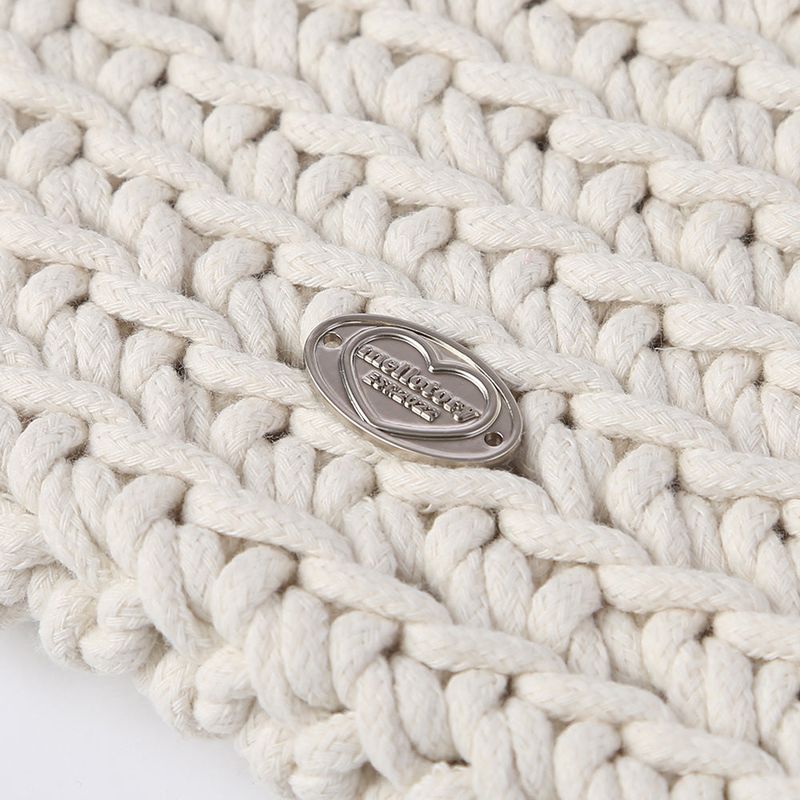 COTTON KNITTING BAG (Cream)