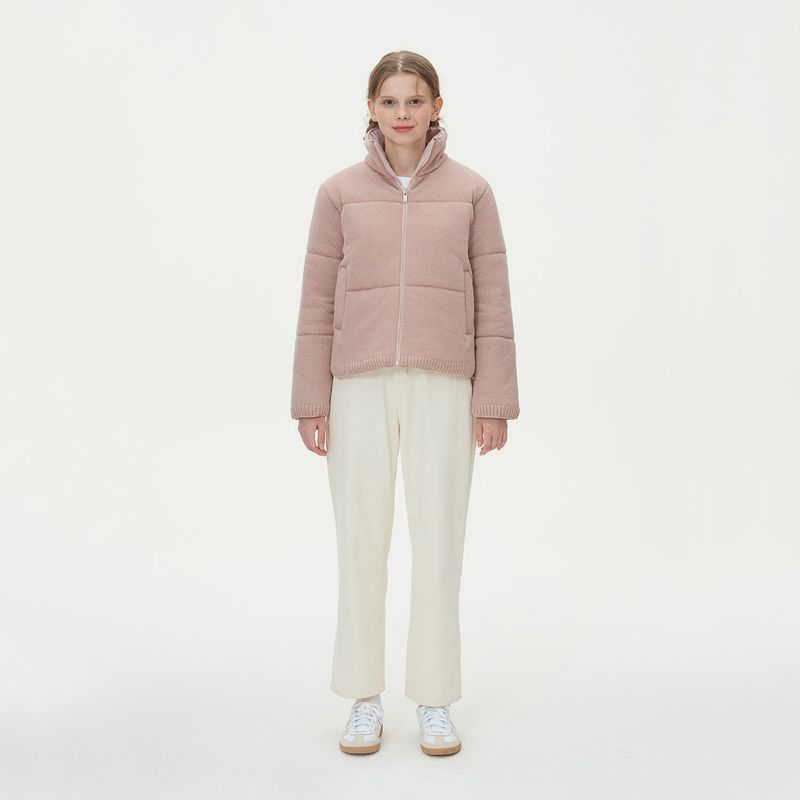 WARM PUFFER KNIT PADDING_PINK