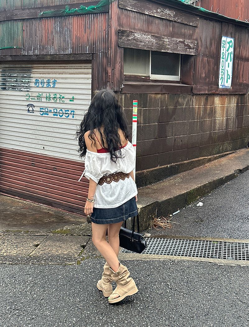 バックルバゲットショルダーバッグ