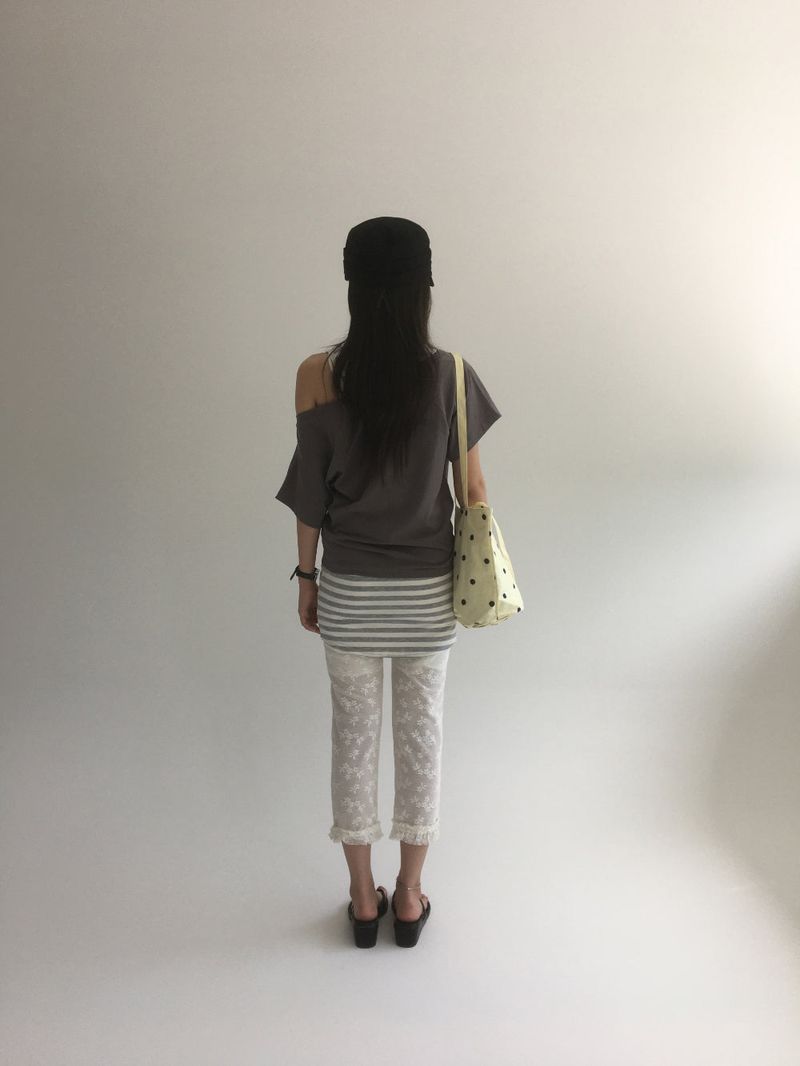 Flocon embroidered shoulder bag (2color)