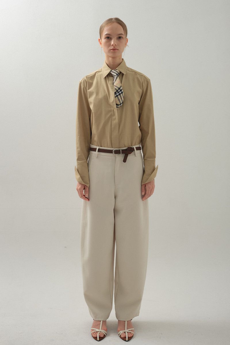Barrel Line Pants_Ivory