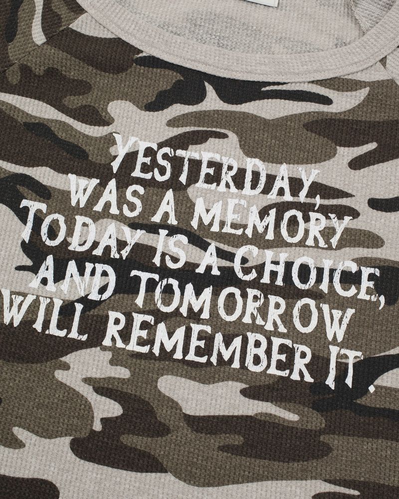 Yesterday ワッフル長袖（CAMO） WOMENS