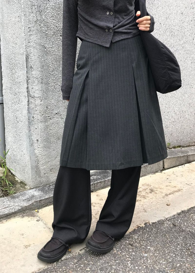  STRIPE URBAN SKIRT PANTS