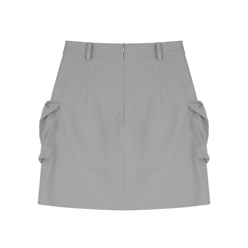 Bun Pocket Mini Skirt Grey