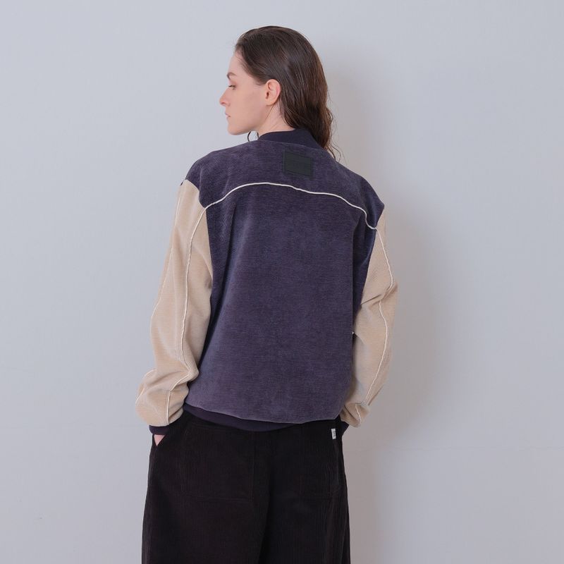 Navy/Cream Two Tone Varsity Jacket