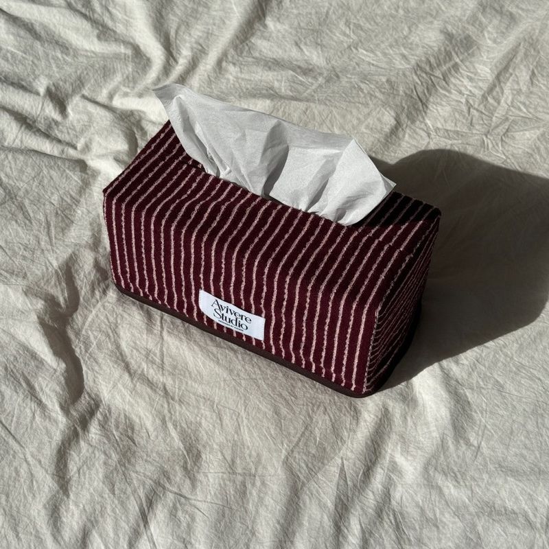 Tissue cover L_terry winepink