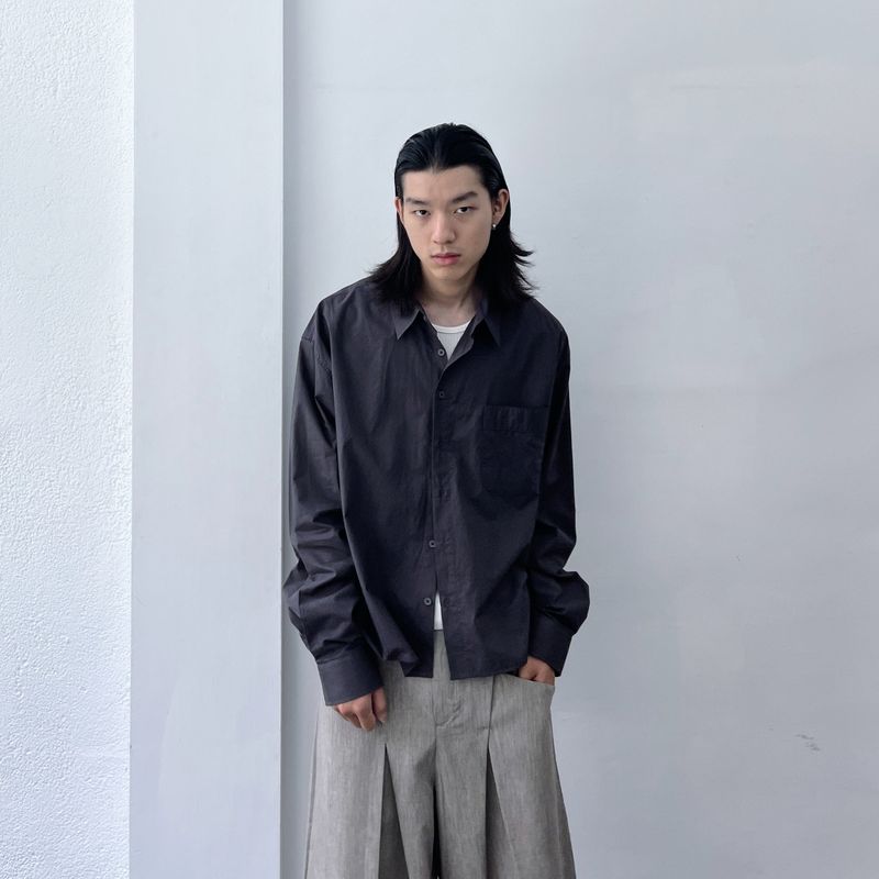 Charcoal Clean Pocket Shirt