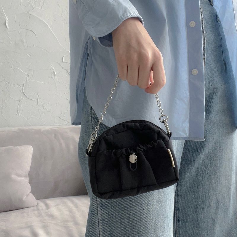 Card Wallet Mini Chain Bag-BLACK