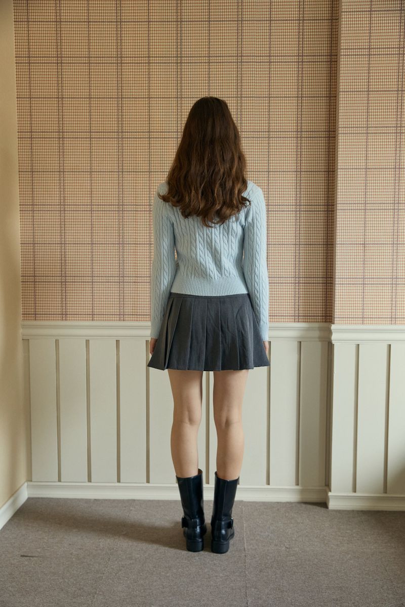 RIBBON PLEATS SKIRT (2 COLORS)