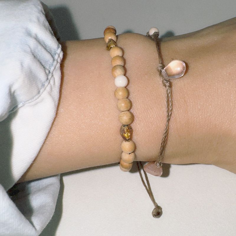 warm woodball bracelet (brown)
