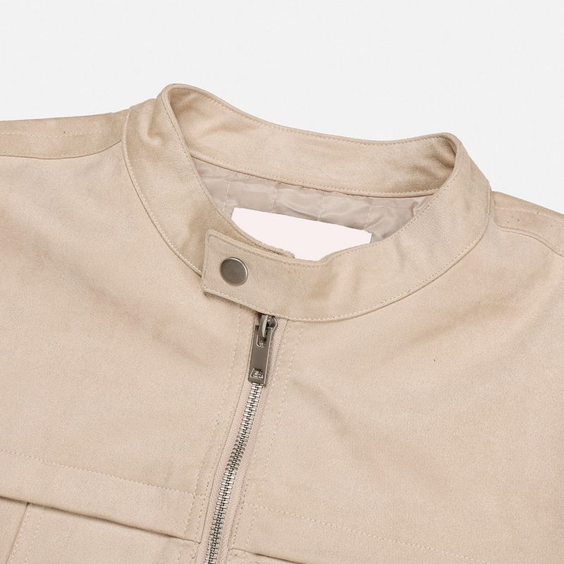 ASCLO Stand Collar Suede Jacket (4color)