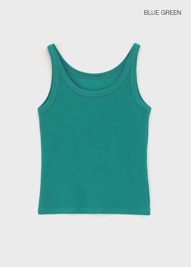 [MADE] Plio U-Neck Ribbed Sleeveless Top
