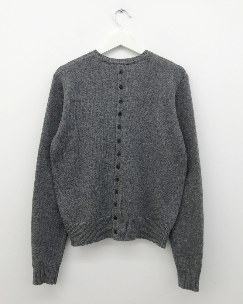 Dual-button round cardigan (3color)