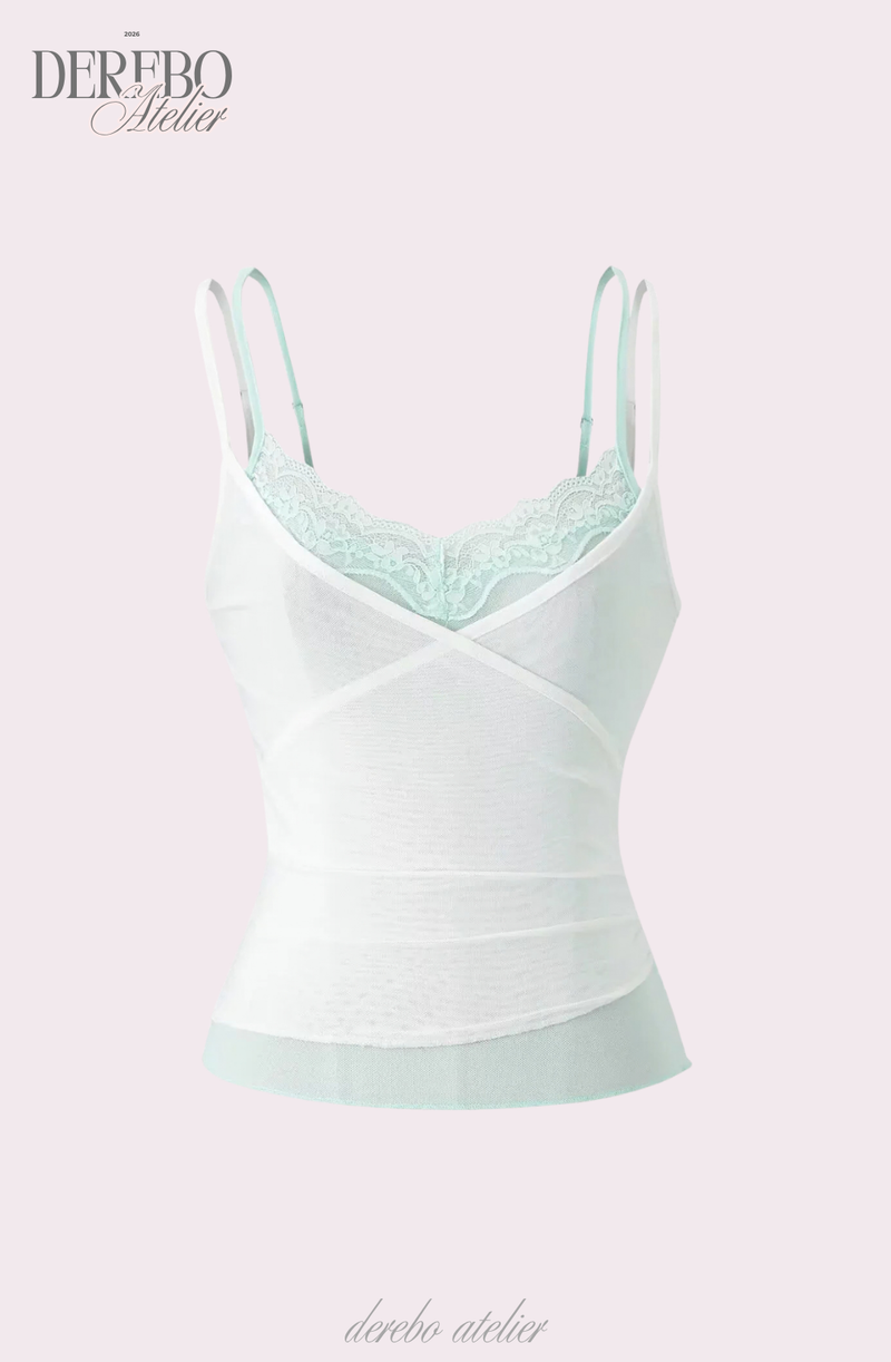 Mash Lace Wrap Layered Sleeveless T-shirt