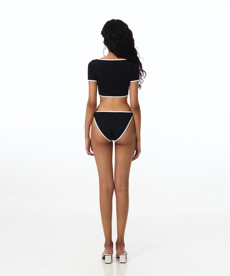 Line Classic Short Bikini Bra BK (Front ribbon)