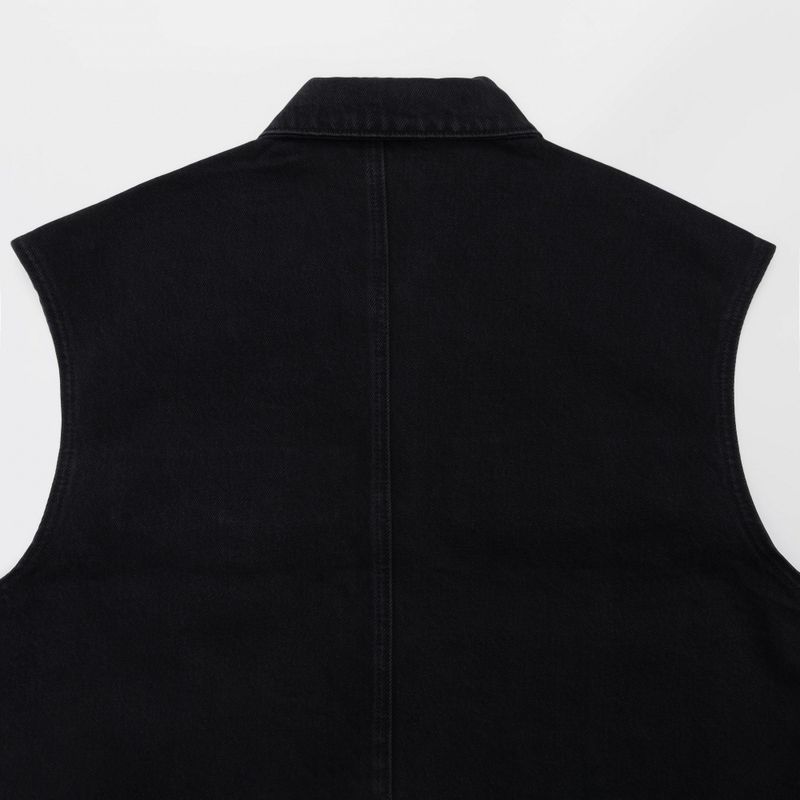 LOOSE FIT BLACK DENIM VEST code 21012