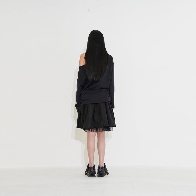 Recycle one- shoulder Tee 001
