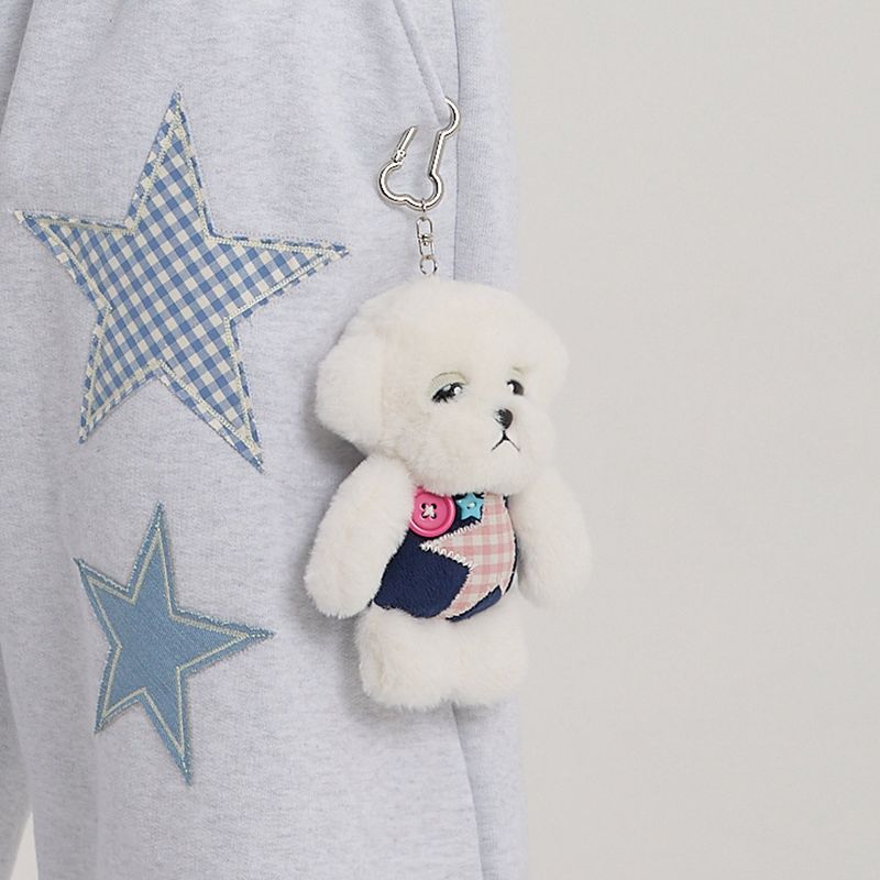 Sleepy Maltese Doll Keyring
