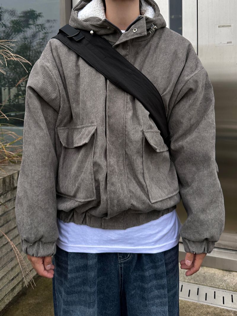 Number Jack Corduroy Hooded Jacket 3C