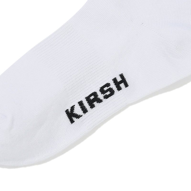 KIRSH PLAIN LOGO SOCKS 2PACK - WHITE