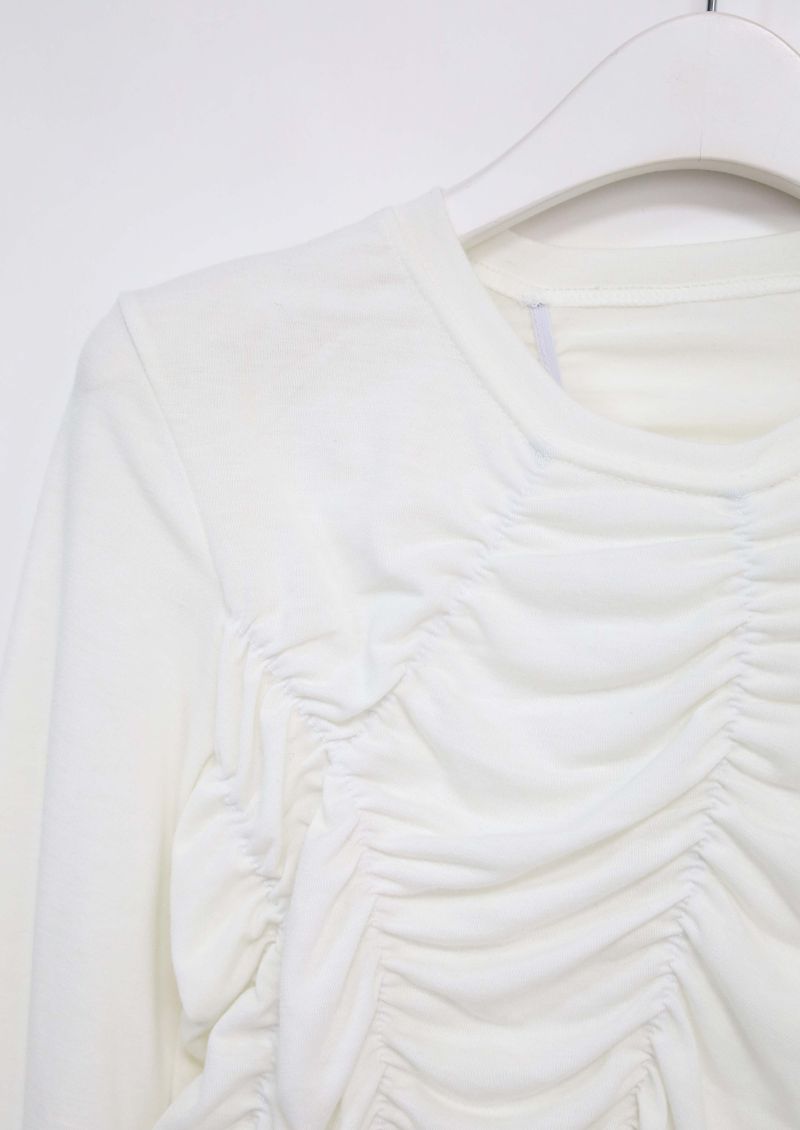 Shirred Asymmetrical T-Shirt