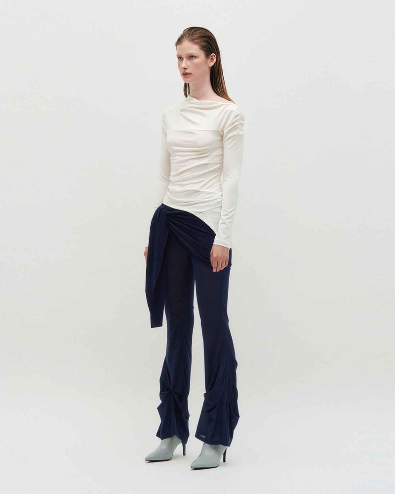 Layered Wrap Tie _ NAVY