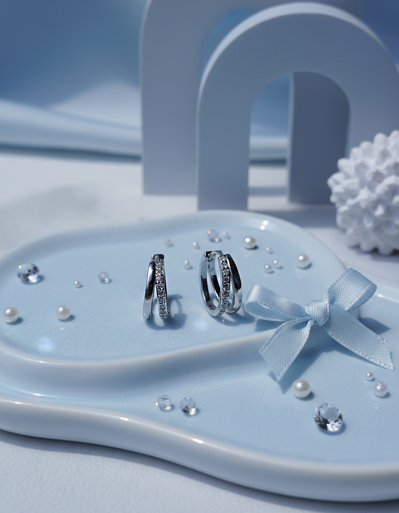Glint Dual Ring Huggies Piercing