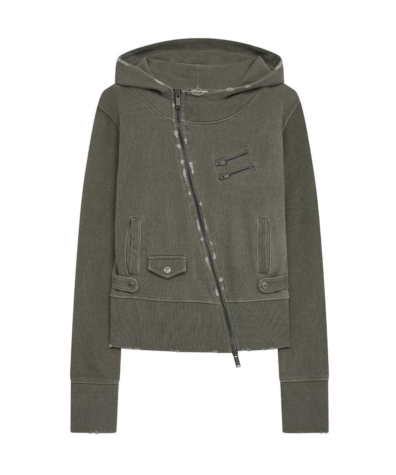 pg diagonal zip up (khaki)