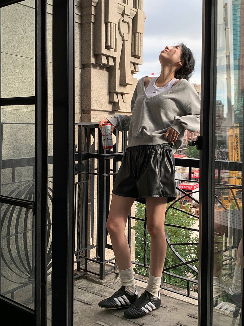 [MADE] Le Elle Leather Shorts