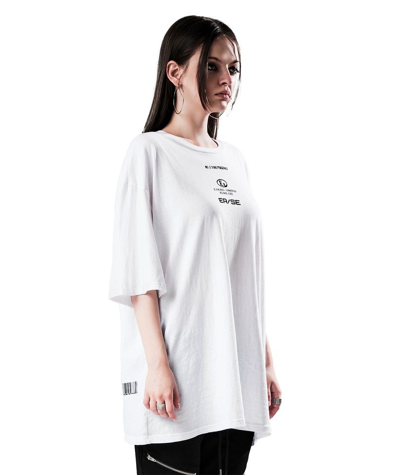 NO.122 BAR CODE T-SHIRT WHITE